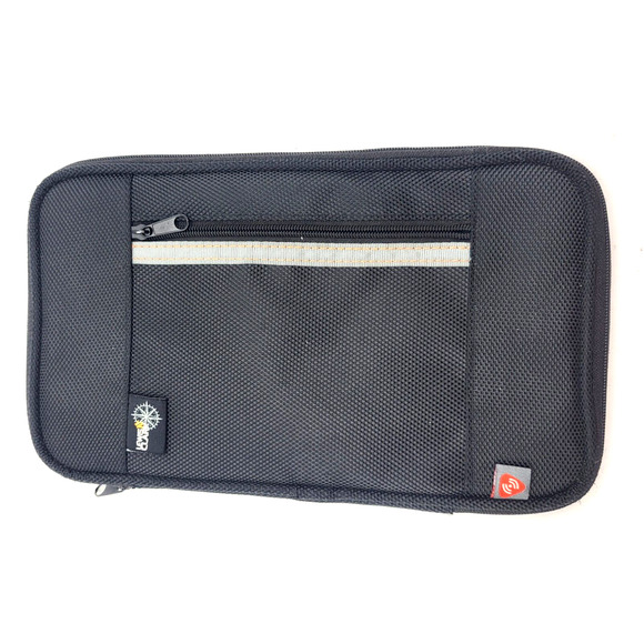 Lewis N Clark RFID Travel Documents Portfolio Black Canvas Zip Around 10x6x1" - Picture 2 of 8